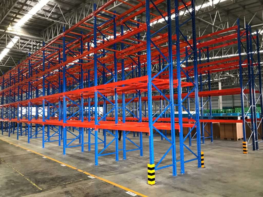 red and blue pallet racking speedrack west