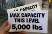 Pallet Rack Load Capacity Labels