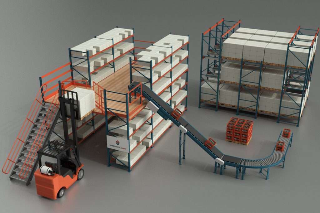 Mezzanine With Conveyor