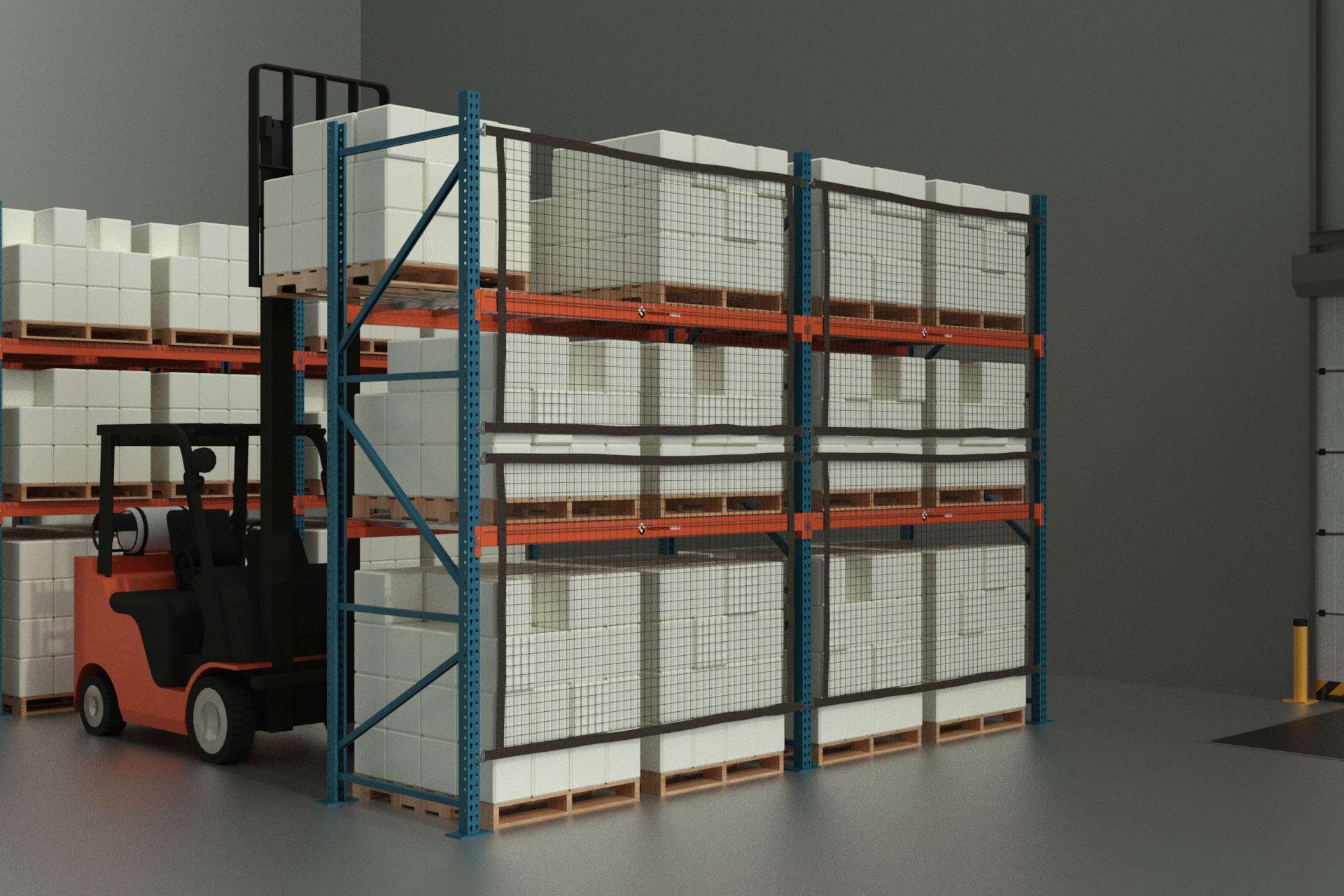 Safety Netting - Falling off Pallet Racks