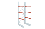 Heavy-duty structural steel cantilever arm designed for high-capacity warehouse racking.