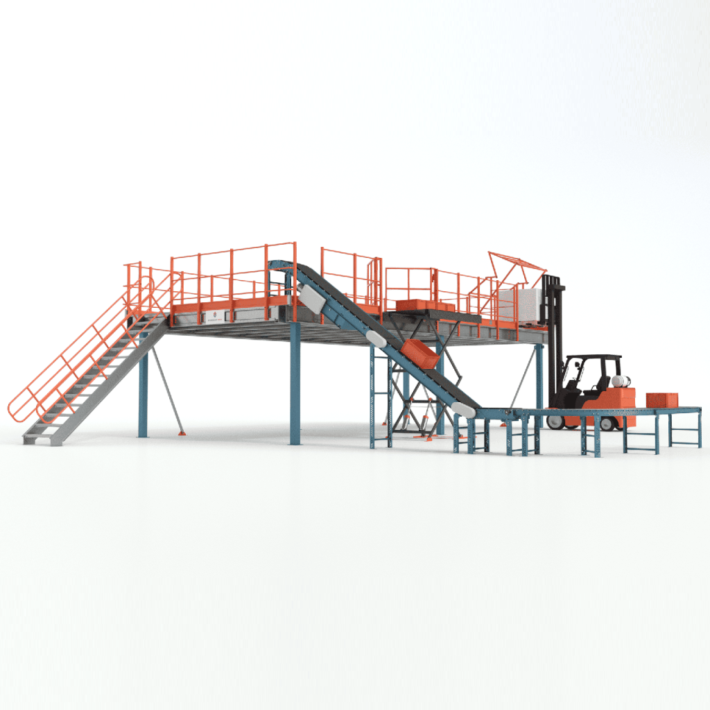 Mezzanine Systems With Conveyor