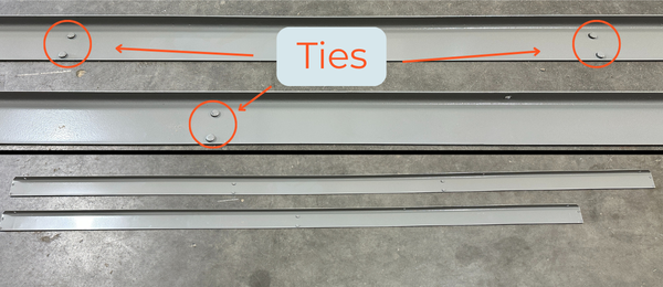 Ties displayed on a photo