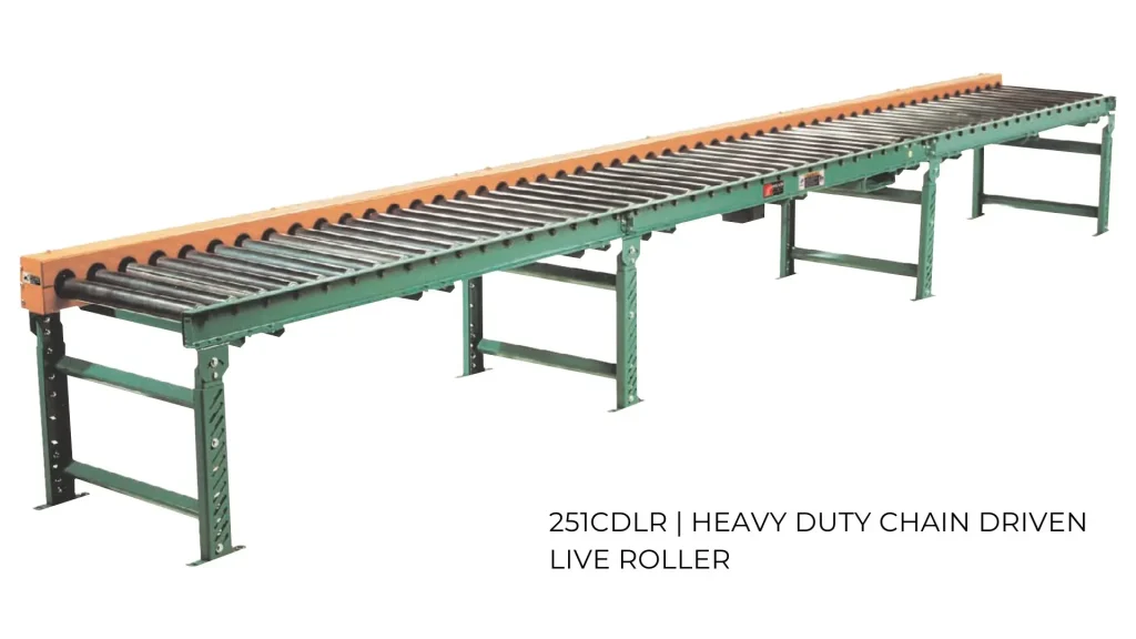 Chain Driven Live Roller Conveyor | 251CDLR Heavy Duty Chain Driven Live Roller | Speedrack West