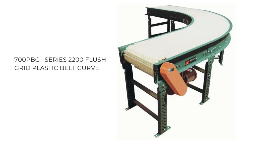 Plastic Belt Conveyor | 700PBC Series 2200 Flush Grid Plastic Belt Curve | Speedrack West