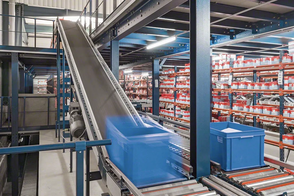 Incline Conveyor with Mezzanine