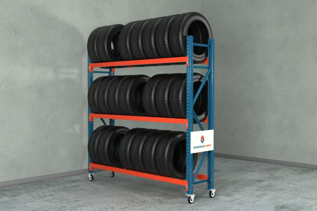 Tire racks on wheels