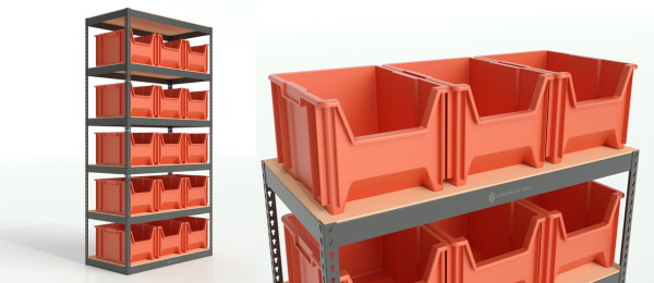 Stackable Plastic Storage Bins | Speedrack West