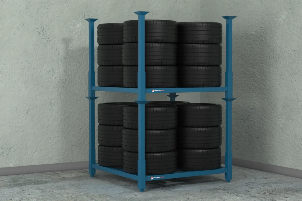 Stacking Rack with Tires