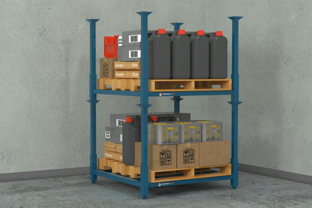 Stacking Racks with Mixed Pallets -1