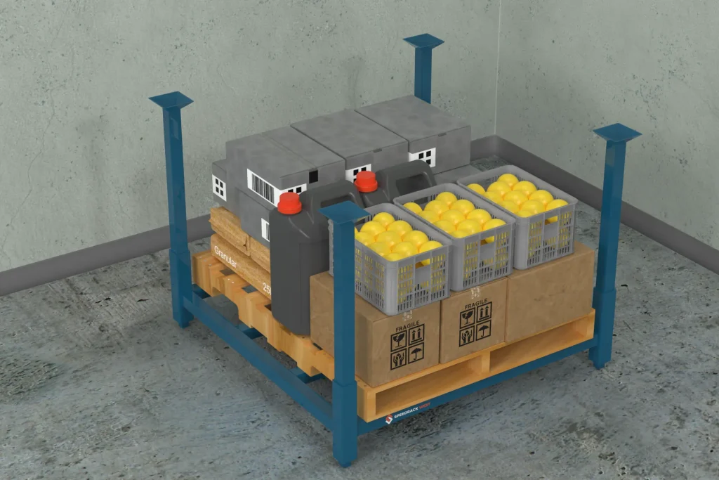 Stacking Racks with Mixed Pallets