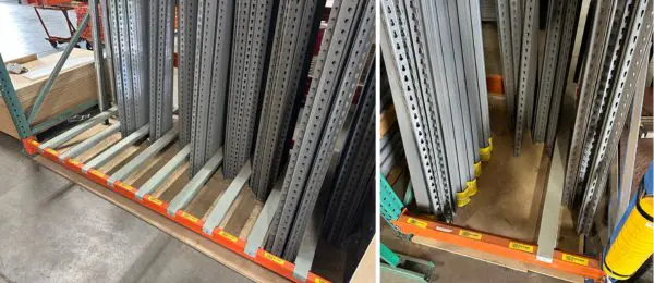 Vertical Storage Rack With Crossbars